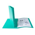 Classeur 2 Anneaux 15mm Carte Lustrée - A4 - Vert - X 10 - Exacompta