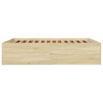 vidaXL Cadre de lit chêne sonoma 150x200 cm bois d'ingénierie