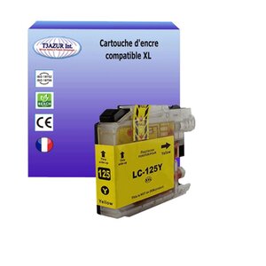 T3AZUR- Cartouche compatible avec Brother LC125 XL pour Brother DCPJ4110DW MFCJ4410DW MFCJ4510DW MFCJ4610DW MFCJ4710DW Jaune