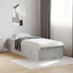 vidaXL Cadre de lit sans matelas gris béton 100x200 cm