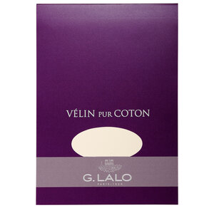 Bloc A5 velin pur coton 40 feuilles Crème G.LALO
