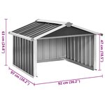 vidaXL Abri pour robot de jardin 92x97x63cm Acier galvanisé Anthracite