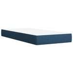 vidaXL Sommier à lattes de lit avec matelas Bleu 100x200 cm Tissu