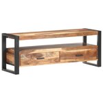 vidaXL Meuble TV 120x35x45 cm Bois massif avec finition miel