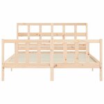 vidaXL Cadre de lit avec tête de lit 160x200 cm bois massif