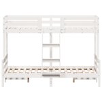 vidaXL Lit superposé 90x200/120x200 cm blanc bois de pin massif