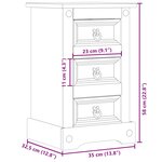 vidaXL Table de chevet Corona 35x32 5x58 cm bois de pin massif