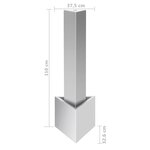 vidaXL Fontaine de jardin Argenté 37 7x32 6x110 cm Acier inoxydable