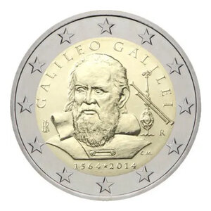 2 euros commémorative Italie 2014 - Galileo Galilei.