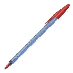 Stylo bille bic cristal soft 1 2 mm - écriture très fluide rouge - lot de 50