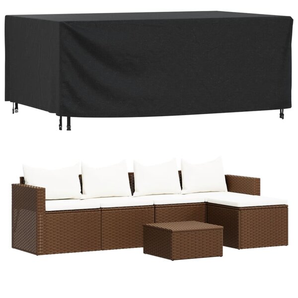 vidaXL Housse de salon de jardin noir 240x140x90 cm imperméable 420D