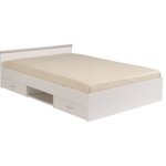 Lit adulte 140 x 190 cm - Blanc mat
