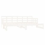 vidaXL Lit coulissant Blanc Bois de pin solide 2x(90x190) cm