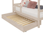 Tiroir de lit 90 x 160 avec sommier BUDDY - beige