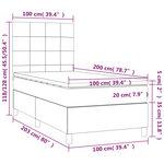 vidaXL Sommier à lattes de lit avec matelas Gris foncé 100x200 cm