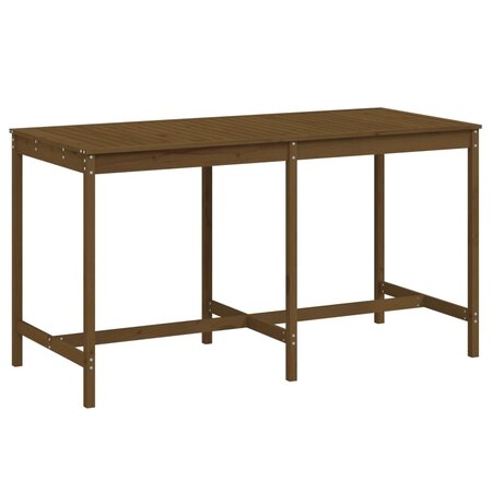 vidaXL Table de jardin marron miel 203 5x90x110 cm bois massif de pin