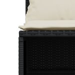 vidaXL Salon de jardin 4 Pièces avec coussins noir résine tressée