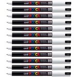 Marqueur pointe calibrée extra-fine pc1mr 0 7mm blanc x 12 POSCA