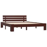 vidaXL Cadre de lit Marron foncé Bois de pin massif 160x200 cm
