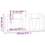 vidaXL Coussin de tête de lit cappuccino 120 cm similicuir
