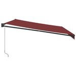 vidaXL Auvent manuel rétractable bordeaux 500x300 cm