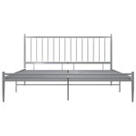 vidaXL Cadre de lit Gris Métal 200x200 cm