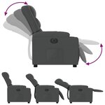 vidaXL Fauteuil inclinable électrique Gris foncé Tissu