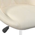 vidaXL Chaises à dîner pivotantes 4 Pièces Crème Velours