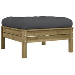 vidaXL Salon de jardin 7 Pièces avec coussins bois de pin imprégné