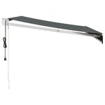 vidaXL Auvent rétractable automatique anthracite 3 5x2 5 m