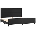 vidaXL Cadre de lit avec tête de lit Noir 200x200 cm Similicuir