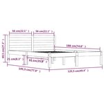 vidaXL Cadre de lit bois de pin massif 120x190 cm petit double