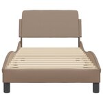 vidaXL Cadre de lit avec tête de lit Cappuccino 90x200 cm Similicuir