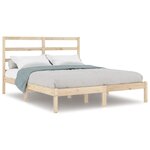 vidaXL Cadre de lit Bois de pin massif 140x200 cm