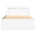 vidaXL Cadre de lit avec tête de lit blanc 75x190 cm bois d'ingénierie
