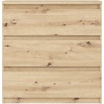 Commode CHELSEA 3 tiroirs - 77 2 x 42 x 79 9 cm - chêne artisan
