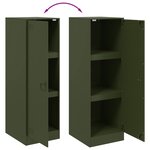 vidaXL Buffet vert olive 34 5x39x107 cm acier