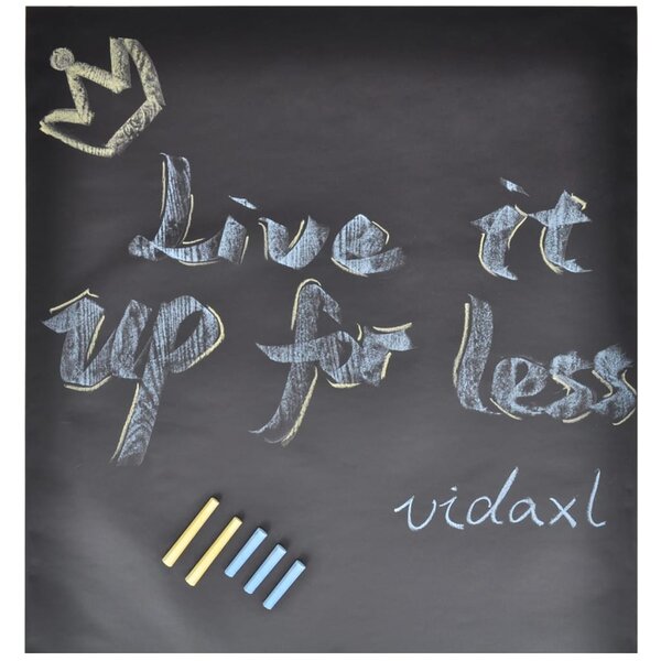 vidaXL Tableau noir autocollant mural 0 45x2 m 2 rouleaux avec craies
