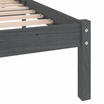 vidaXL Cadre de lit Gris Bois de pin massif 200x200 cm