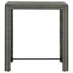 vidaXL Ensemble de bar d'extérieur 5 Pièces coussins Résine tressée Gris