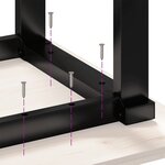 vidaXL Pieds de table basse cadre en O 70x30x43 cm fonte