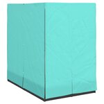 vidaXL lit de soleil double Ensemble de 2 Noir et turquoise