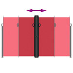 vidaXL Auvent latéral rétractable rouge 200x1000 cm