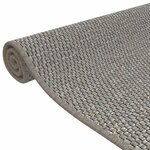 vidaXL Tapis de couloir aspect sisal argenté 80x150 cm