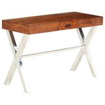 vidaXL Bureau Bois d'acacia solide avec finition miel 110x50x76 cm