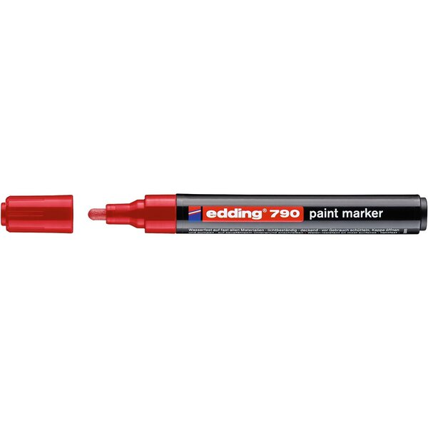 Marqueur Peinture 790 Rouge Pointe Ronde 2-3 mm x 10 EDDING