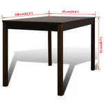 vidaXL Table de salle à manger avec 4 chaises Marron