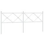vidaXL Tête de lit métal blanc 193 cm