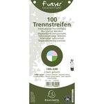 Paquet 100 Fiches Intercalaires Horizontales Unies Perforées Forever - 105x240mm - Couleurs Assorties - X 12 - Exacompta