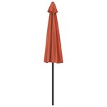 vidaXL Parasol de balcon et mât en aluminium Terre cuite 270x144x222cm